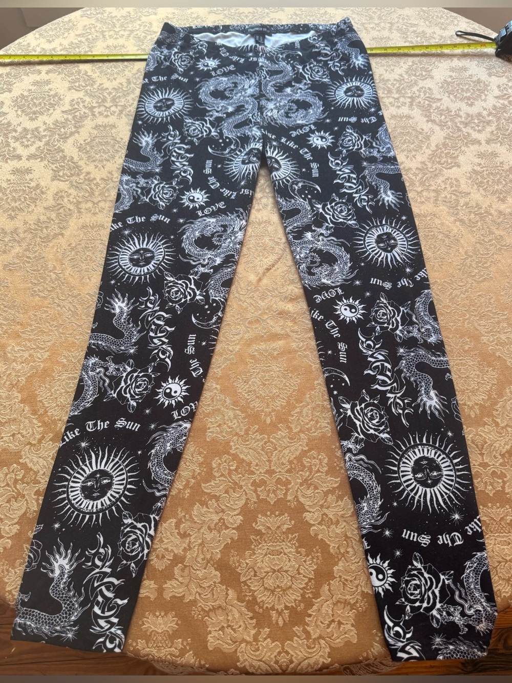 Black & White / Silver Dragon Sun Leggings